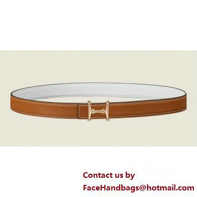 Hermes Mors H belt buckle & Reversible leather strap 24 mm 14 2023